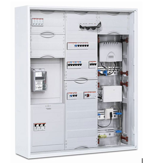 Zählerschrank mit Stromkreisverteiler und Verteilanlage