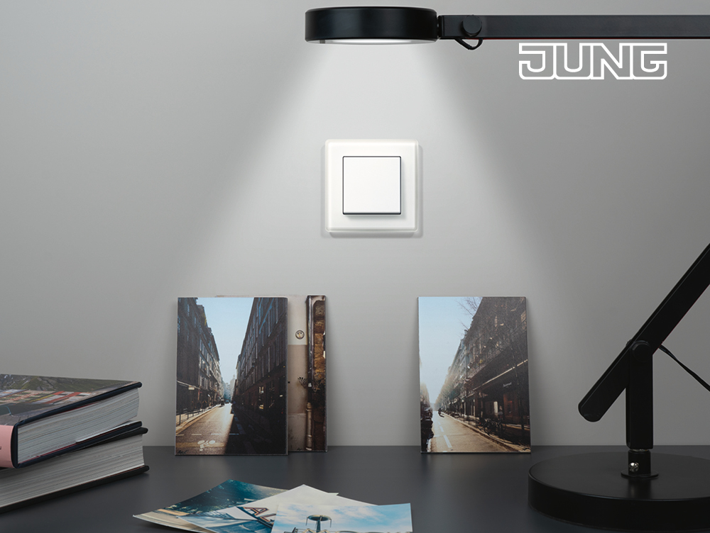 JUNG Schalterprogramm A VIVA in Alpinweiß